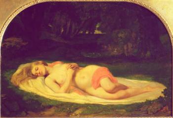 Sleeping Nymph, 1844-49 (oil on canvas) | Obraz na stenu