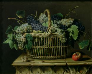A Basket of Grapes (oil on canvas) | Obraz na stenu