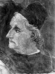 Portrait of Antonio Pollaiuolo (oil on panel) (b/w photo) | Obraz na stenu