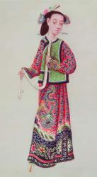Japanese empress in imperial costume (colour litho) | Obraz na stenu