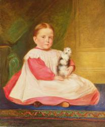 Child with guinea pig, c.1870 | Obraz na stenu