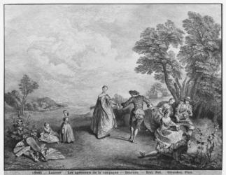 The pleasures of the countryside (engraving) | Obraz na stenu