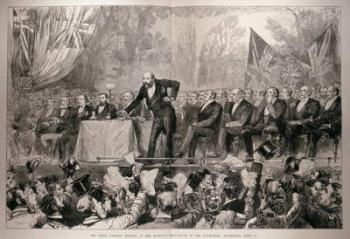 The Great Unionist Meeting at Her Majesty's Opera House in the Haymarket, Wednesday 14th April, from 'The Illustrated London News', 24th April 1886 (engraving) | Obraz na stenu