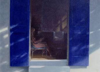 Blue Shutters, 1985 (oil on board) | Obraz na stenu