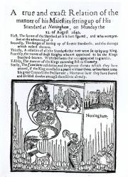 A True and Exact Relation of the Manner of his Majesty's Setting up of his Standard at Nottingham, on Monday 22 August 1642 (engraving) (b/w photo) | Obraz na stenu