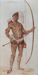 Indian Man of Florida (colour litho) | Obraz na stenu