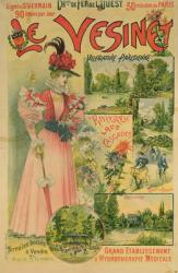 Poster for the Chemins de Fer de l'Ouest to Le Vesinet, c.1895-1900 (colour litho) | Obraz na stenu