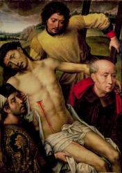 Descent from the Cross, left hand panel from the Deposition Diptych, c.1492-94 (oil on panel) | Obraz na stenu