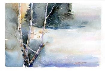 Birch in Winter, 2015, (watercolor) | Obraz na stenu