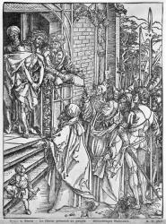 Christ presented to the people (woodcut) (b/w photo) | Obraz na stenu