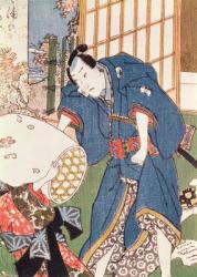 Illustration from 'The Tale of Genji' (colour woodblock print) | Obraz na stenu