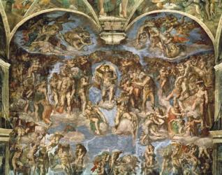 Last Judgement, from the Sistine Chapel, 1538-41 (fresco) | Obraz na stenu