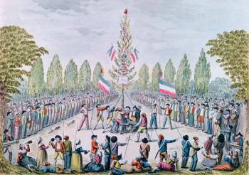 The Plantation of a Liberty Tree during the Revolution, c.1792 (w/c on paper) | Obraz na stenu