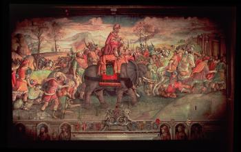 Hannibal Crossing the Alps (fresco) | Obraz na stenu