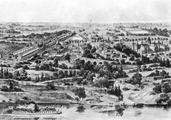 View of the Centennial Exposition, Philadelphia, 1876 (engraving) (b/w photo) | Obraz na stenu