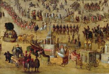 The Place Royale and the Carrousel in 1612 (oil on canvas) (detail of 161010) | Obraz na stenu