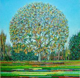 Bow Tree Autumn, (oil on canvas) | Obraz na stenu