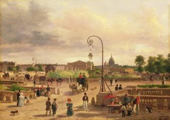 La Place de la Concorde in 1829 (oil on canvas) (see also 19842) | Obraz na stenu