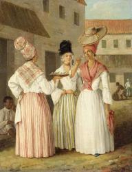 A West Indian Flower Girl and Two Other Free Women of Colour, c.1769 (oil on canvas) | Obraz na stenu