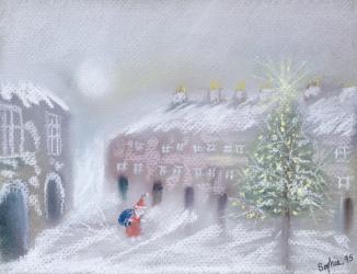 Father Christmas, 1995 (pastel on paper) | Obraz na stenu