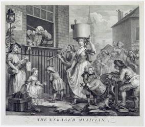 The Enraged Musician, 1741 (engraving) | Obraz na stenu