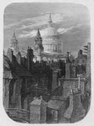 St. Paul's Cathedral and the slums, from 'London, A Pilgrimage', 1872 (engraving) | Obraz na stenu