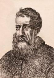Jacopo Tintoretto, illustration from '75 Portraits Of Celebrated Painters From Authentic Originals', published in London, 1817 (engraving) | Obraz na stenu