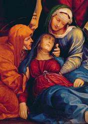 Detail of Deposition (altarpiece) showing Madonna fainting | Obraz na stenu