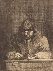 Self-Portrait Drawing , 1675 (etching on laid paper) | Obraz na stenu