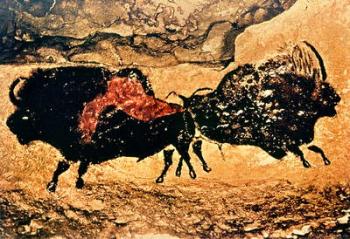 Rock painting of bison, c.17000 BC (cave painting) | Obraz na stenu
