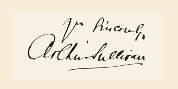 Signature of Sir Arthur Seymour Sullivan, 1842 1900. English composer best known for his operatic collaborations with W. S. Gilbert. From The Strand Magazine published 1897. | Obraz na stenu