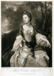 Lady Caroline Russell, engraved by James McArdell (c.1729-65) (mezzotint) | Obraz na stenu