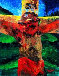 Crucifixion- it is finished, 2009 (acrylic on canvas) | Obraz na stenu