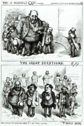 Cartoons featuring William Marcy 'Boss' Tweed, James Ingersoll and George Miller, from 'Harper's Weekly', 19th August, 1872 (engraving) (b/w photo) | Obraz na stenu