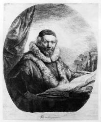 Jan Uytenbogaert, Preacher of the Remonstrants, 1635 (etching) | Obraz na stenu