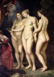 The Medici Cycle: Education of Marie de Medici, detail of the Three Graces, 1621-25 (oil on canvas) | Obraz na stenu