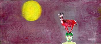 Do Me A Red Goat, 2005, (oil on paper) | Obraz na stenu