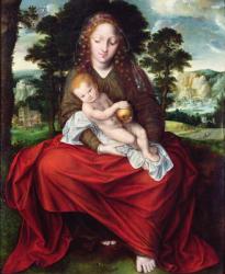 Madonna and Child (oil on panel) | Obraz na stenu