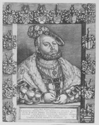 Johann Friedrich I, Elector and Duke of Saxony, 1543 (engraving) | Obraz na stenu