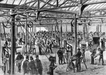 Messrs. Chubb & Son factory on Glengall Road, 1868 (engraving) | Obraz na stenu