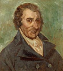 Portrait of Thomas Paine (1737-1809) (oil on canvas) | Obraz na stenu