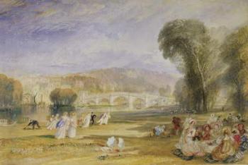 Richmond Hill and Bridge, Surrey, c.1828-9 (watercolour) | Obraz na stenu