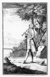 Recorder Player, from 'Modern Music Masters', engraved by J.Smith, 1731 (engraving) (b/w photo) | Obraz na stenu