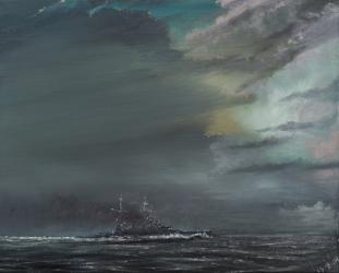 HMS Hood 1941, 2014, (oil on canvas) | Obraz na stenu