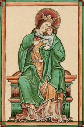 Virgin and Child (colour litho) (see also 310899) | Obraz na stenu