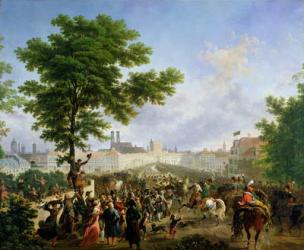 The Entry of Napoleon Bonaparte (1769-1821) and the French Army into Munich, 24th October 1805, 1808 (oil on canvas) | Obraz na stenu