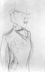 Portrait of Boni de Castellane (pencil on paper) | Obraz na stenu