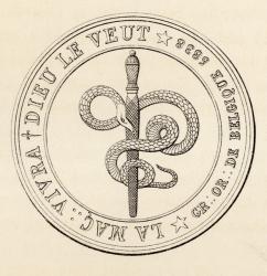 Masonic seal, from 'The History of Freemasonry, volume III', published by Thomas C. Jack, London, 1883 (litho) | Obraz na stenu