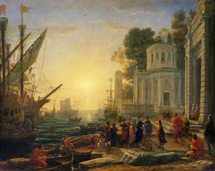 Cleopatra Disembarking at Tarsus, 1642 (oil on canvas) | Obraz na stenu