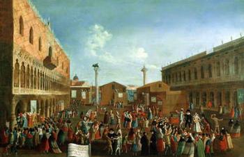 Charlatans in the Piazzetta San Marco, Venice (oil on canvas) | Obraz na stenu